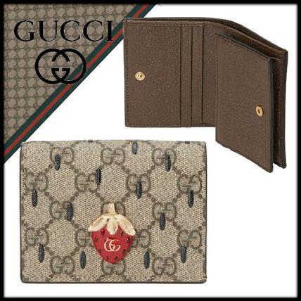 新作【GUCCI】ダブルG ストロベリー カードケース ウォレット